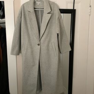 Topshop Oversized Light Gray Coat